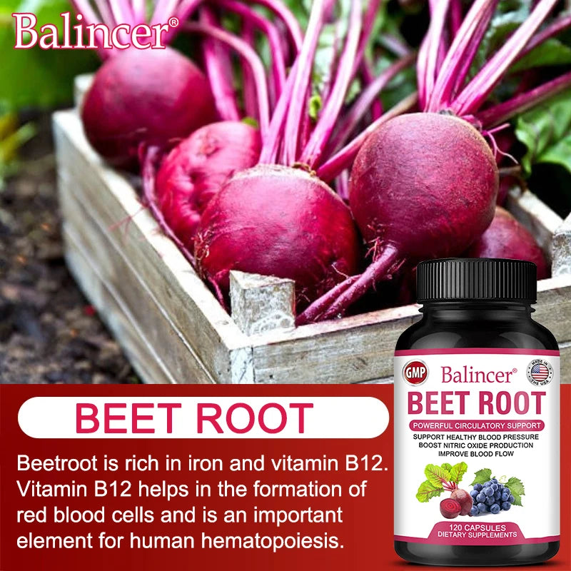 Beetroot Capsules Organic, Blood Pressure Health