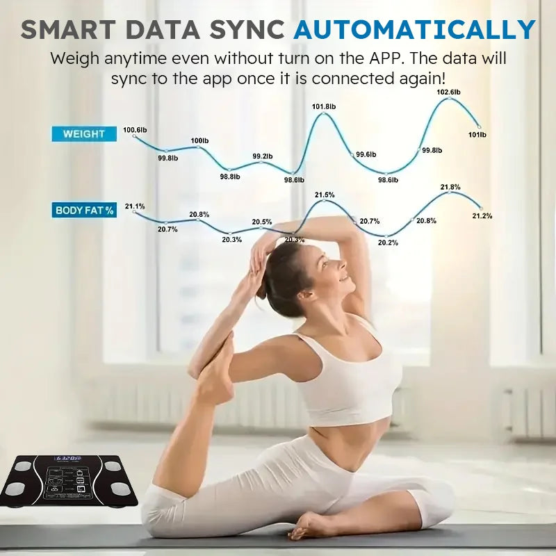 Smart Wireless Bathroom Scale - 396 Lbs. Max