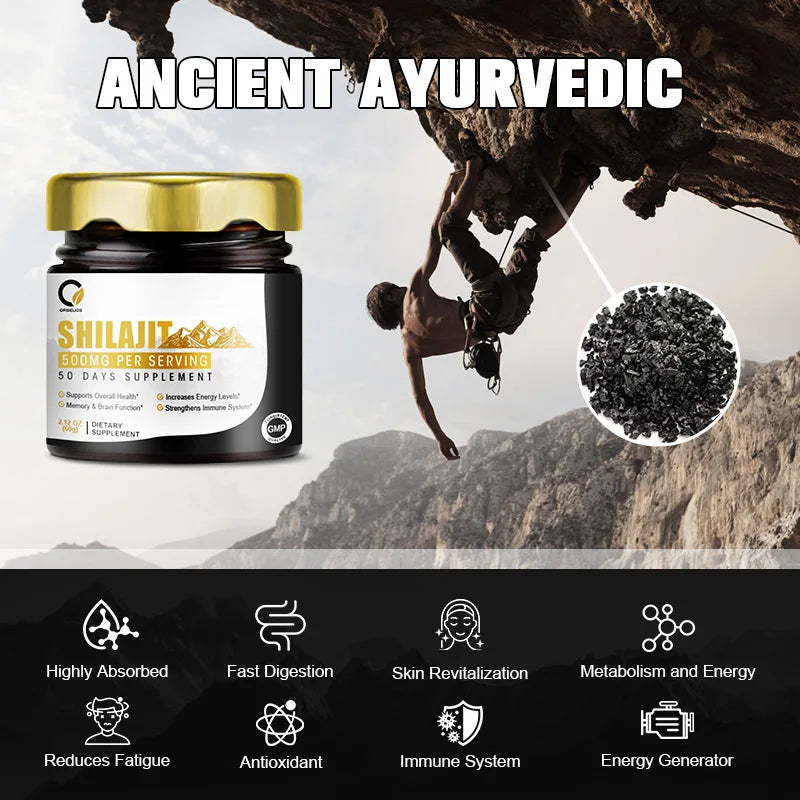 Shilajit Resin Mineral Supplements, 85+ Trace Minerals