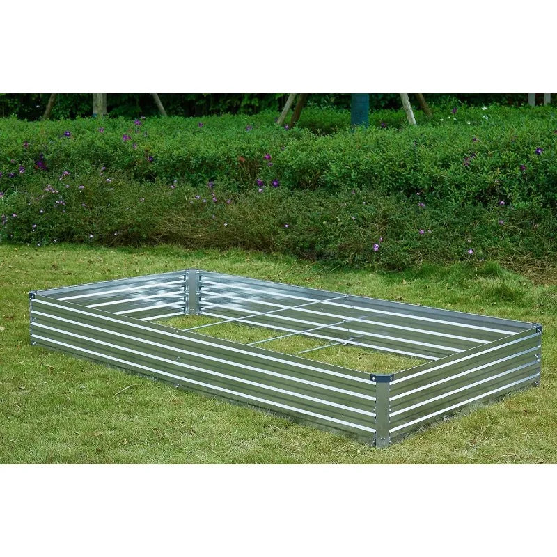 Set of two 6x3x1 ft. Galvanized Raised Garden Beds