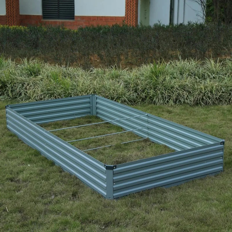 Galvanized Raised Garden Beds, 2 Pack, 8 ft. x 4 ft. x 1 ft.