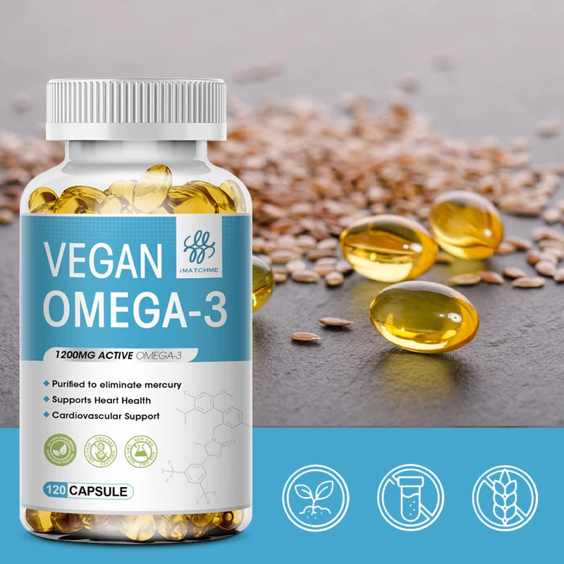 Vegan Omega-3, Plant-Based, Brain, Eye & Heart Health