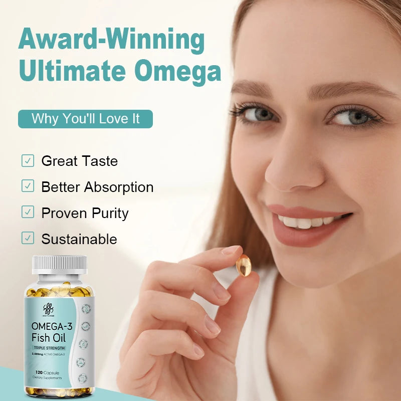 3600mg Triple Strength Omega 3 Fish Oil