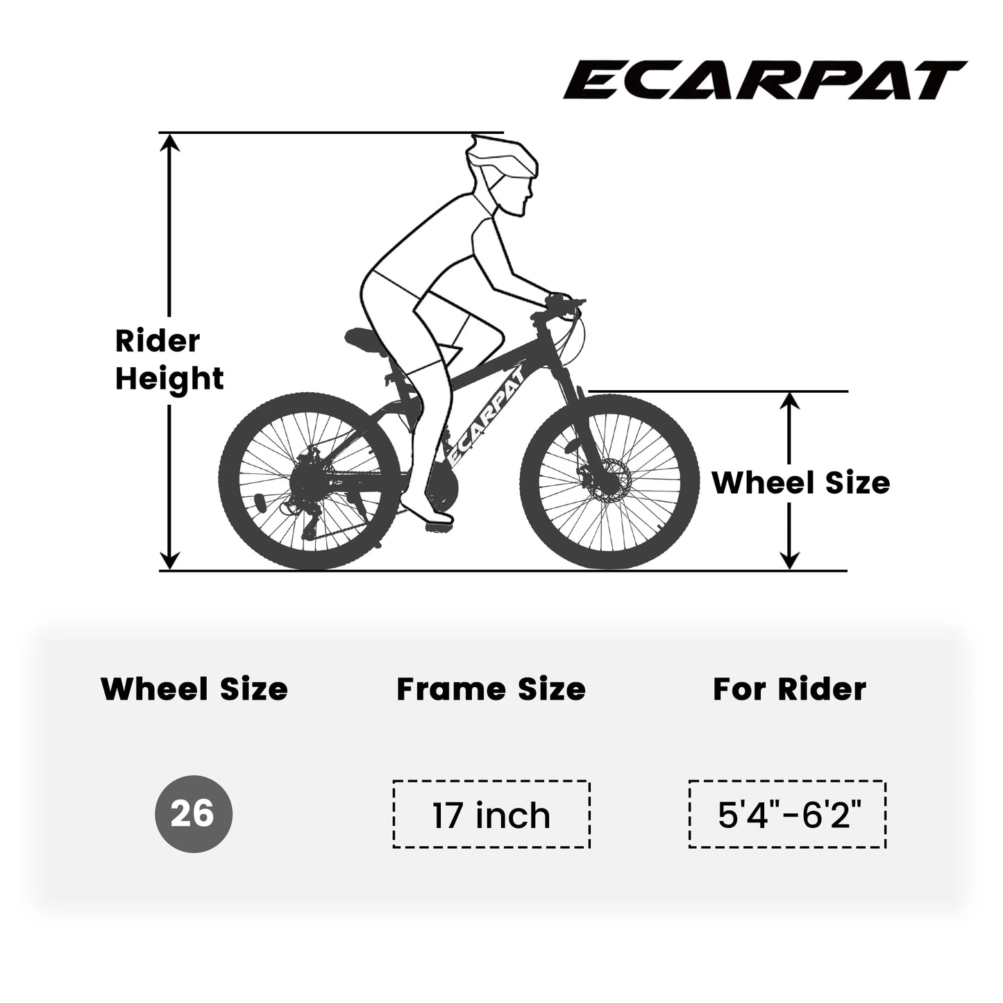 Ecarpat 26 Inch 21-Speed Fat Tire Mountain Bike