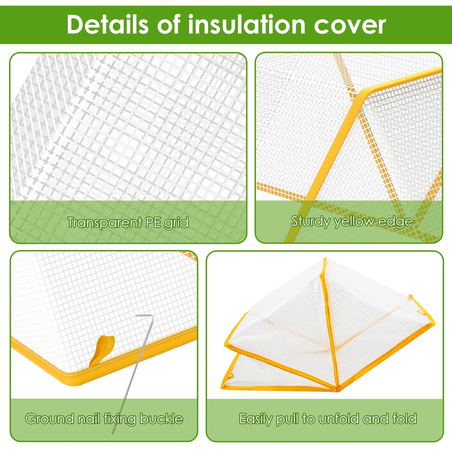 Foldable Plant Protection Cover, Protects Against Animals & Weather