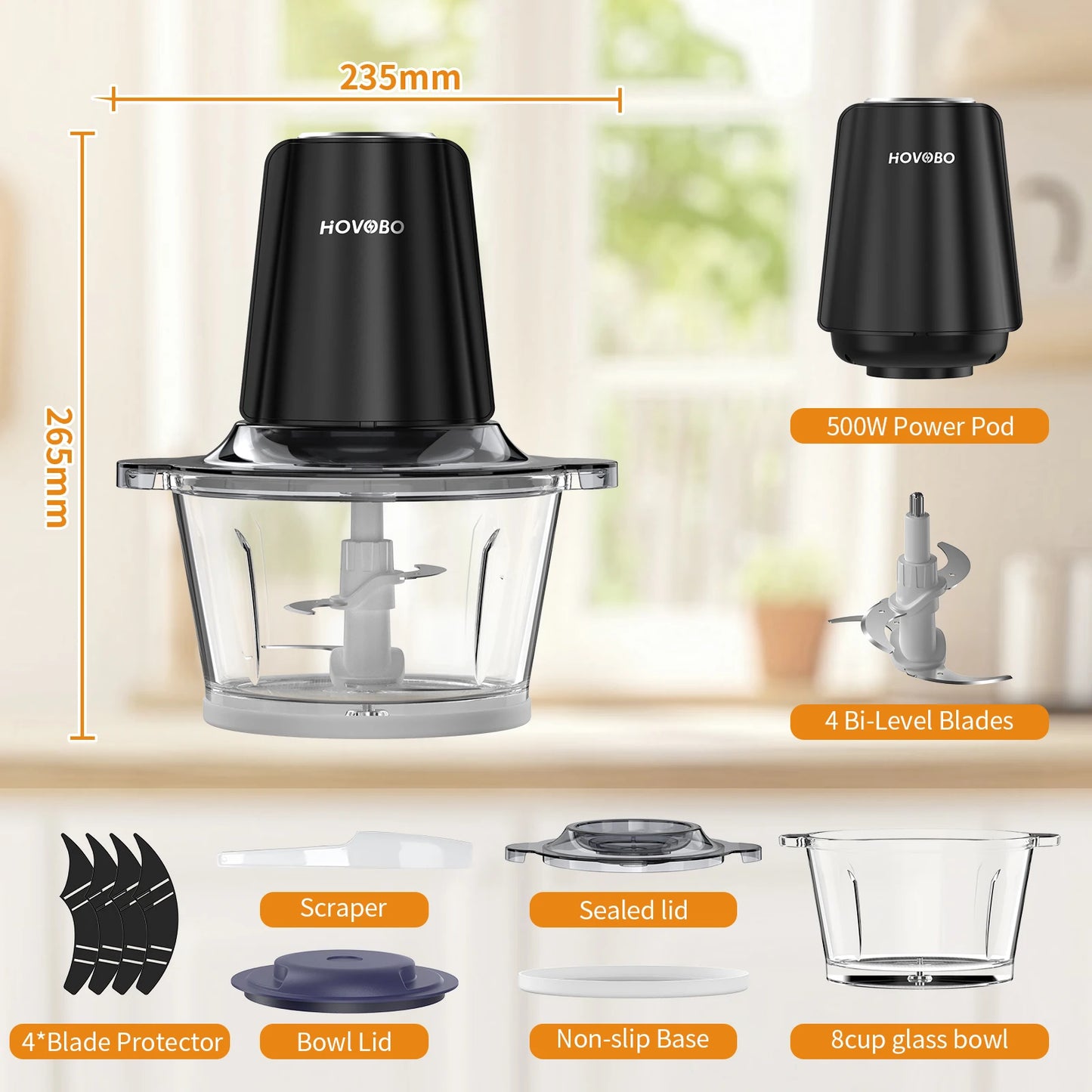Food Processor & Meat Grinder 500W
