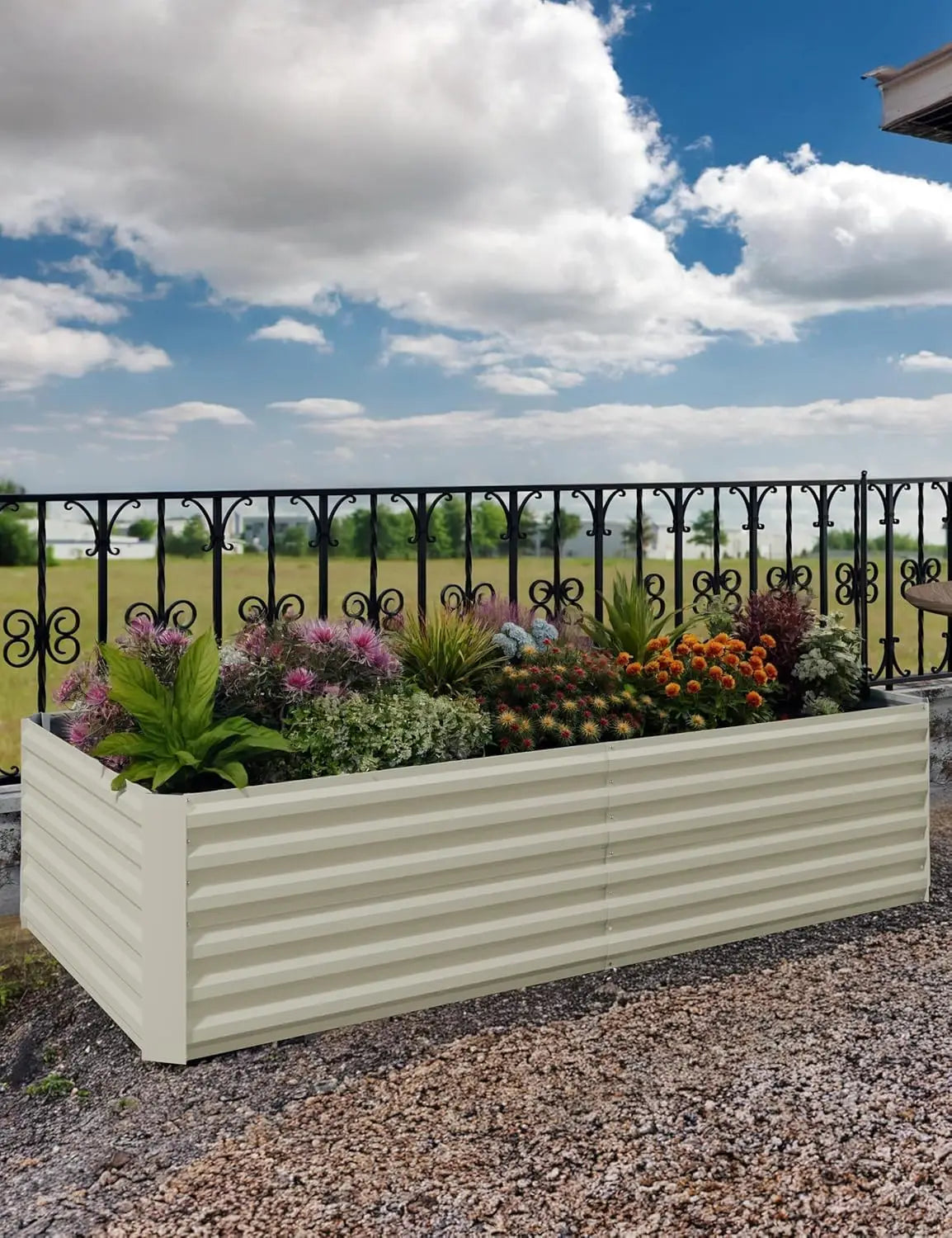 Two-foot High Galvanized Raised Garden Bed, 2 sizes, 2 colors