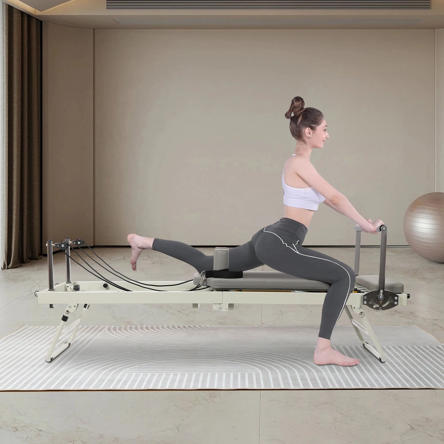 Foldable Pilates Reformer Machine, Yoga