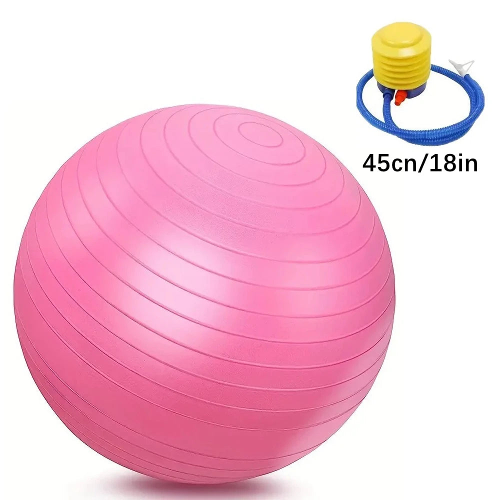 Yoga Exercise Ball, 18/22 Inch, Quick Pump