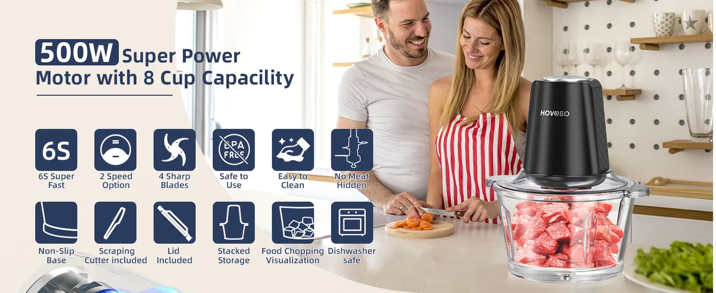 Food Processor & Meat Grinder 500W