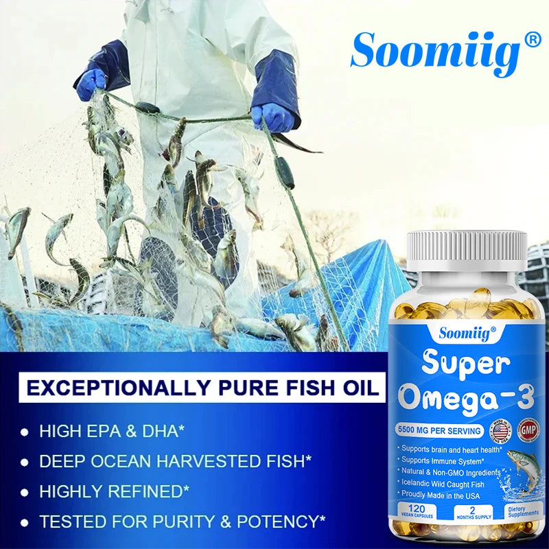 Wild Caught Omega 3 Fish Oil Softgels