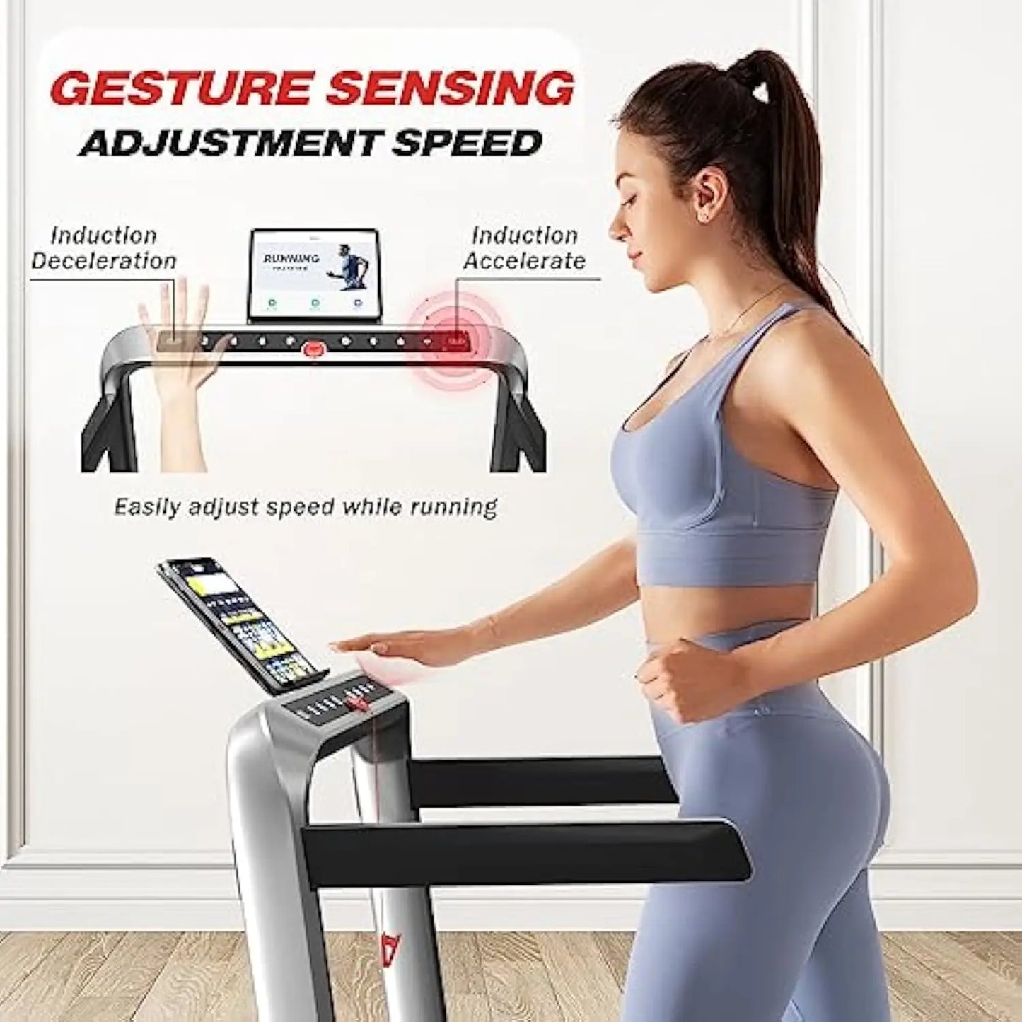 Under Desk Treadmill, 2.5 HP, Incline, Gesture Sensing Control