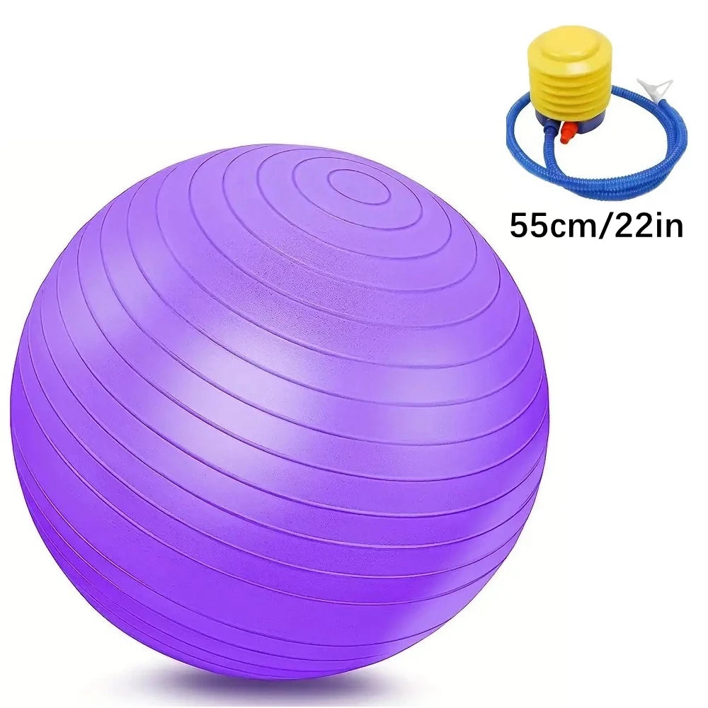Yoga Exercise Ball, 18/22 Inch, Quick Pump