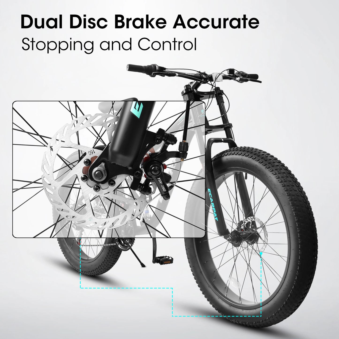 26 inch 21-Speed Fat Tire Mountain Bike for Men or Women