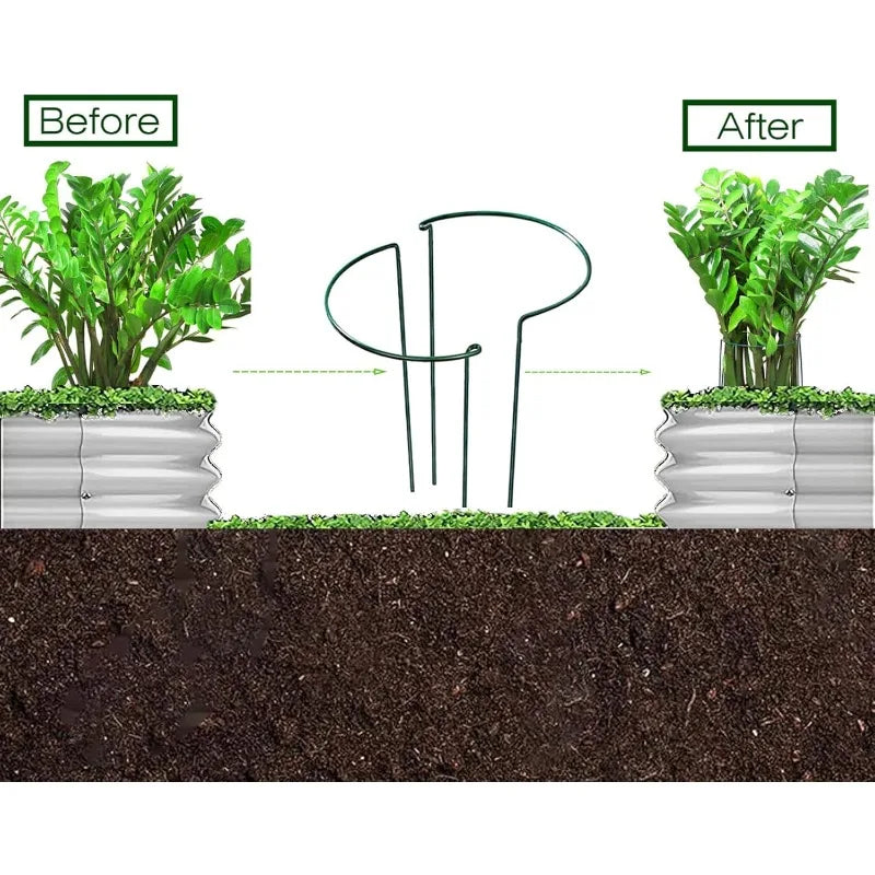 4x2x1 Ft. Galvanized Raised Garden Bed, with Metal Plant Stakes