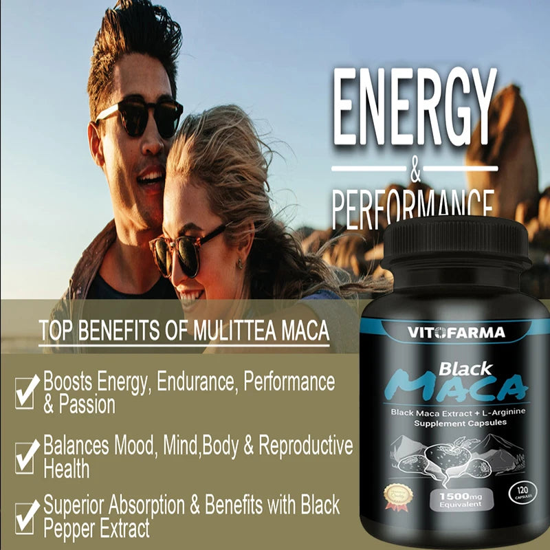 Organic Black Maca, Ginseng, Black Pepper Extracts