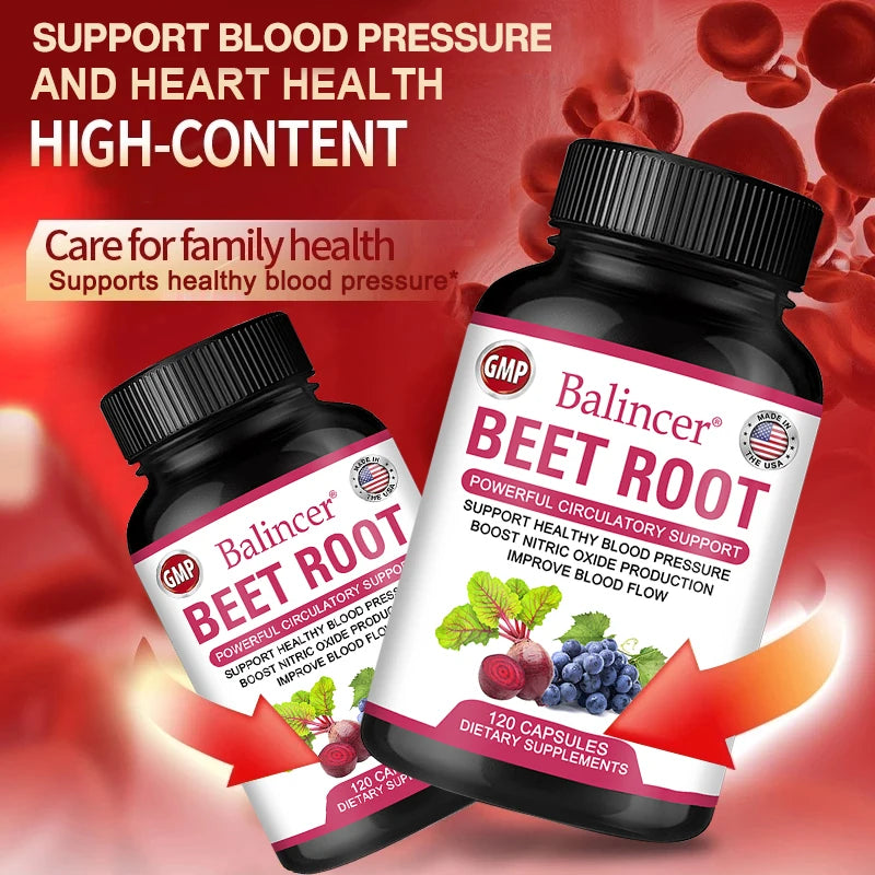 Beetroot Capsules Organic, Blood Pressure Health
