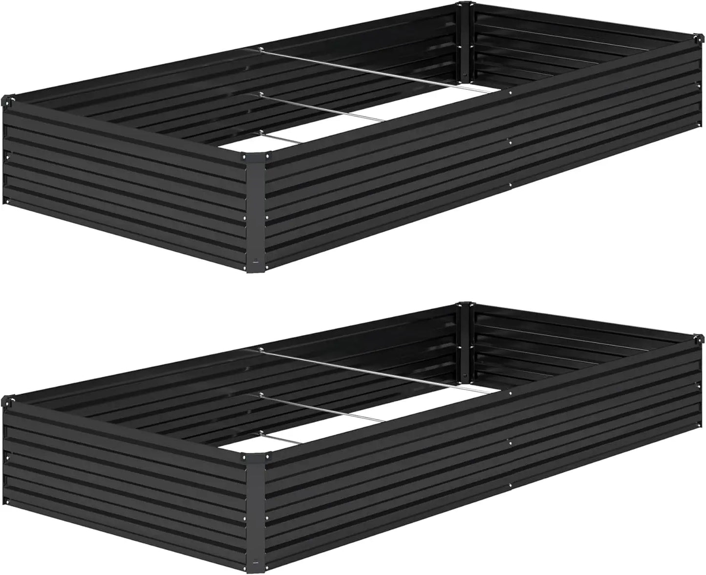 Galvanized Raised Garden Beds, 2 Pack, 8 ft. x 4 ft. x 1 ft.