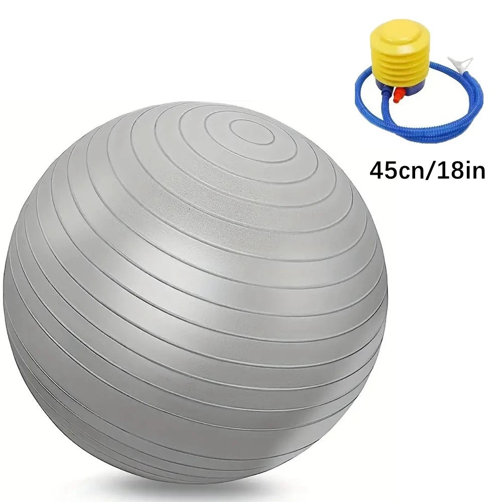 Yoga Exercise Ball, 18/22 Inch, Quick Pump