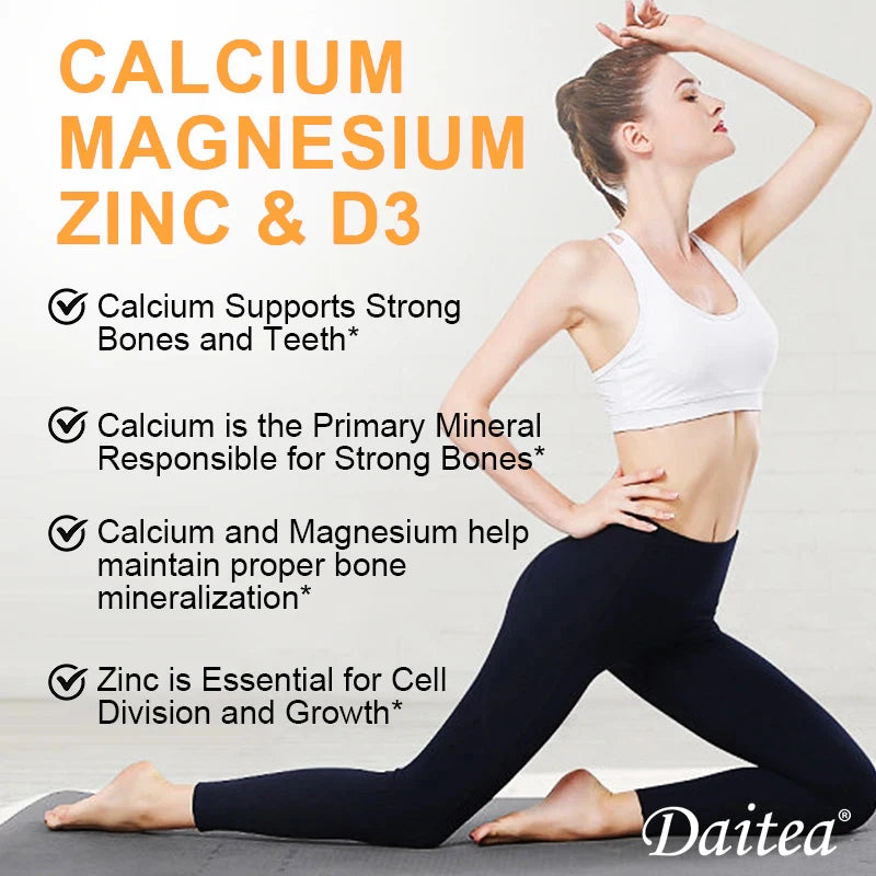 Calcium, Magnesium, Zinc, Vitamin D3
