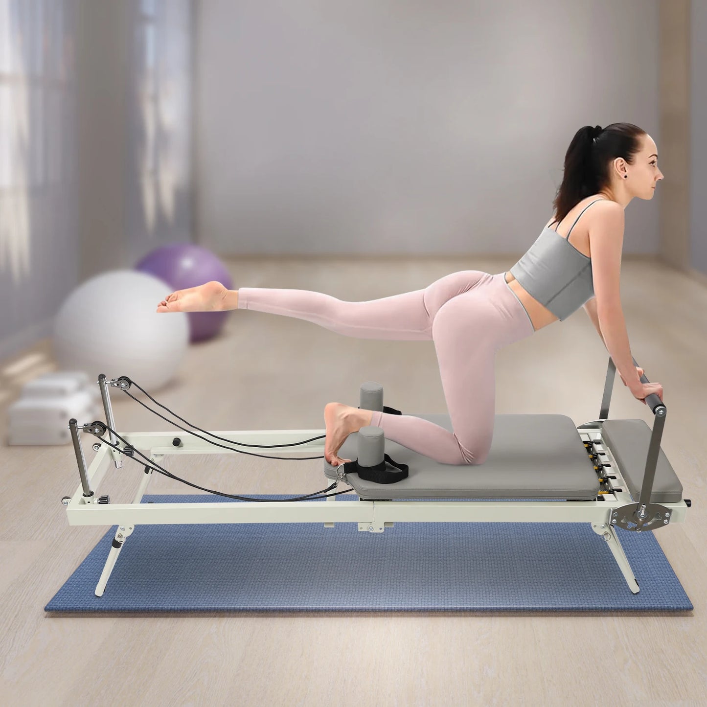 Foldable Pilates Reformer Machine, Yoga