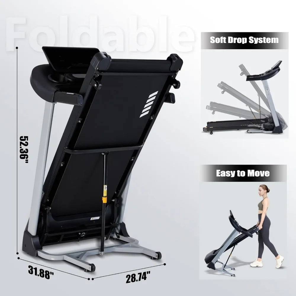 Heavy Duty Treadmill, 400 Lb. Cap, 18% Auto Incline, 18.9" Wide Belt