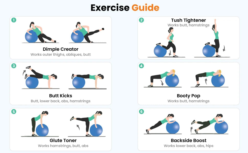 Yoga Balance Ball, 26/30/34 Inches