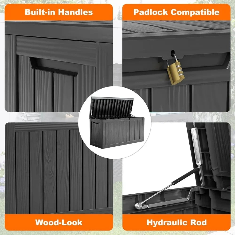 Storage Box, Lockable, Waterproof, for Garden Tools