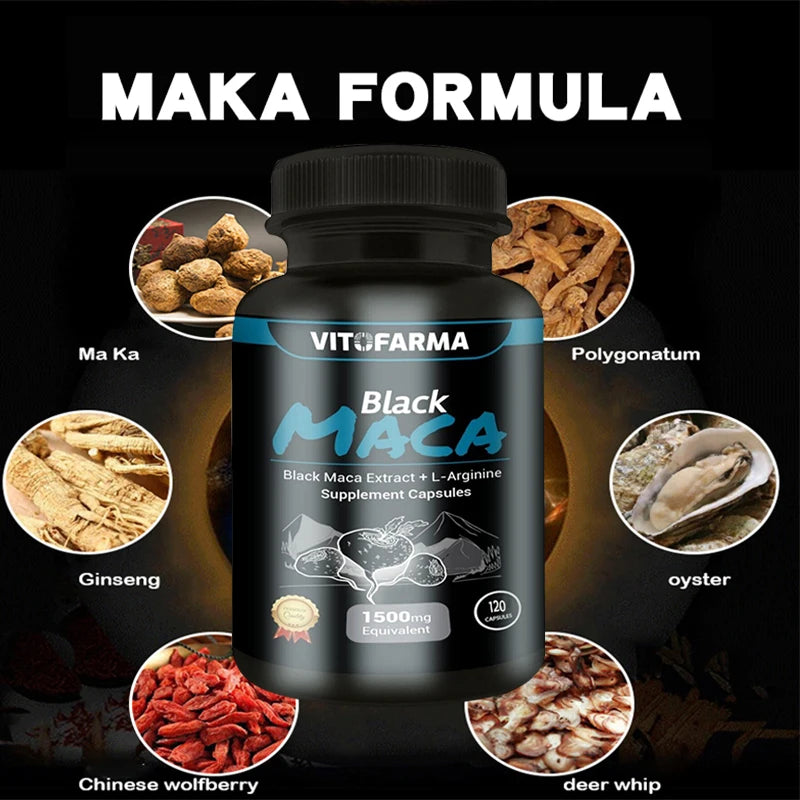 Organic Black Maca, Ginseng, Black Pepper Extracts