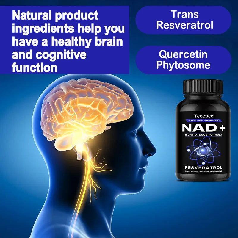 NAD Supplement, Quercetin, Resveratrol, Cell Health