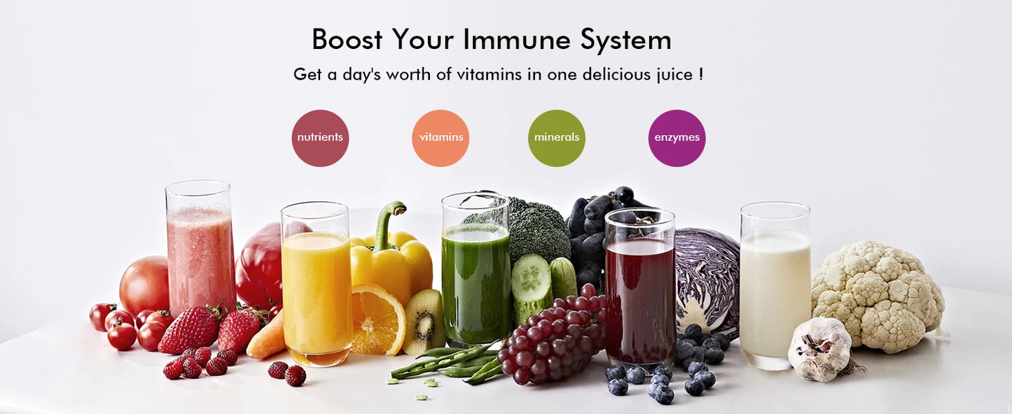 Cold Press Juicer - Slow Masticating, High Yield for Fruits & Veggies, Dual-Mouth, Anti-Clog, Easy Clean, BPA-Free