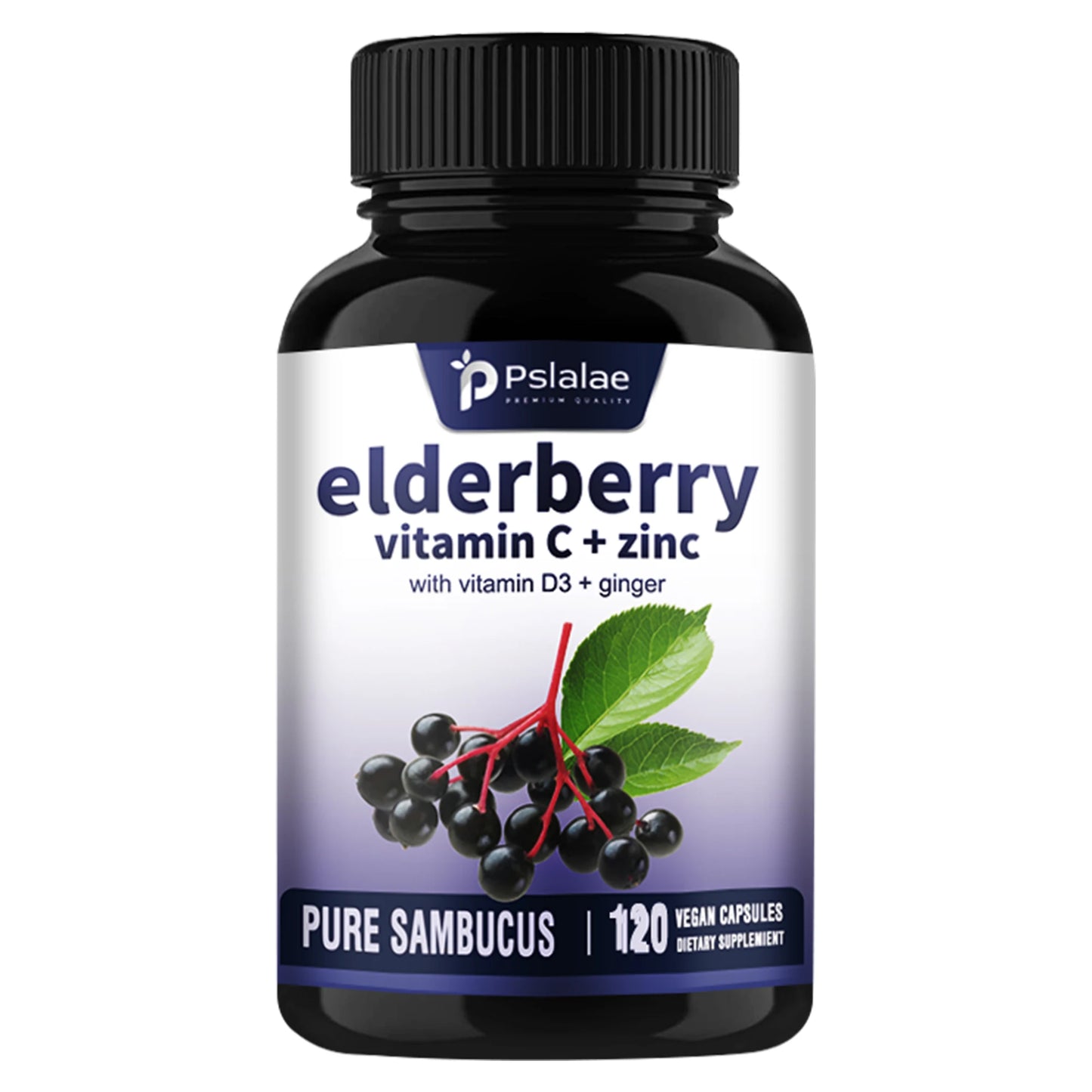 Elderberry, Vitamin C, Zinc, Vitamin D3, Ginger