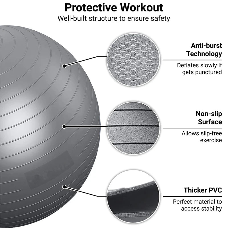 Yoga Balance Ball, 26/30/34 Inches