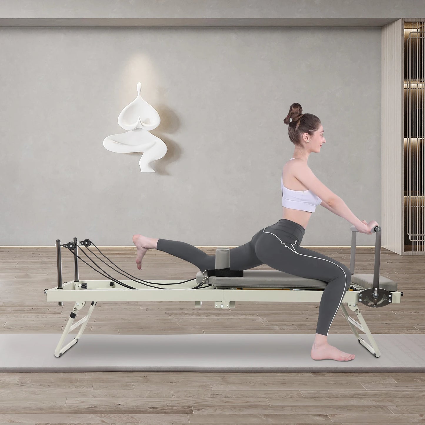 Foldable Pilates Reformer Machine, Yoga