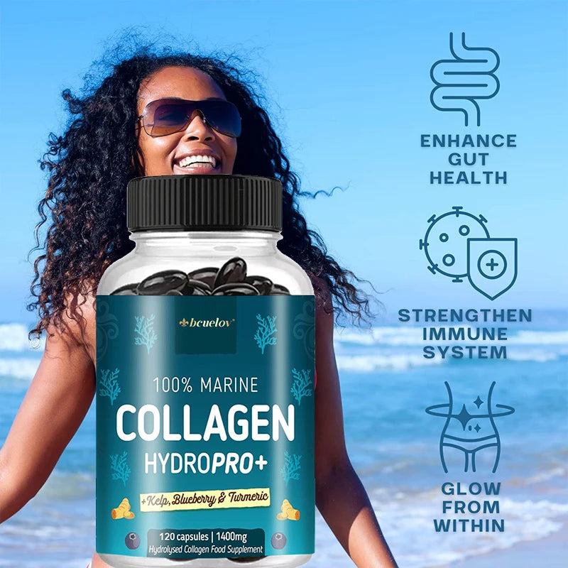 Marine Collagen - With Hyaluronic Acid, Biotin & Blueberry
