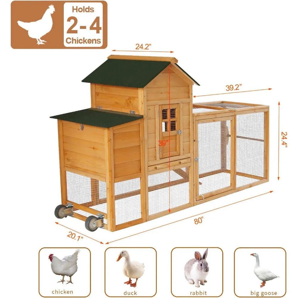 Large Chicken Coop/Tractor, 2-4 Chickens