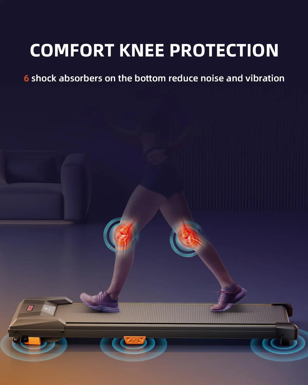 330 Lb. Cap. Under Desk Portable Treadmill, 2.5 HP