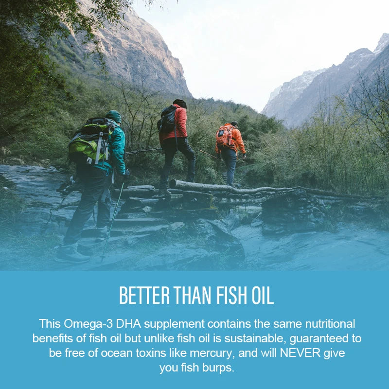 Vegan Omega-3, Plant-Based, Brain, Eye & Heart Health