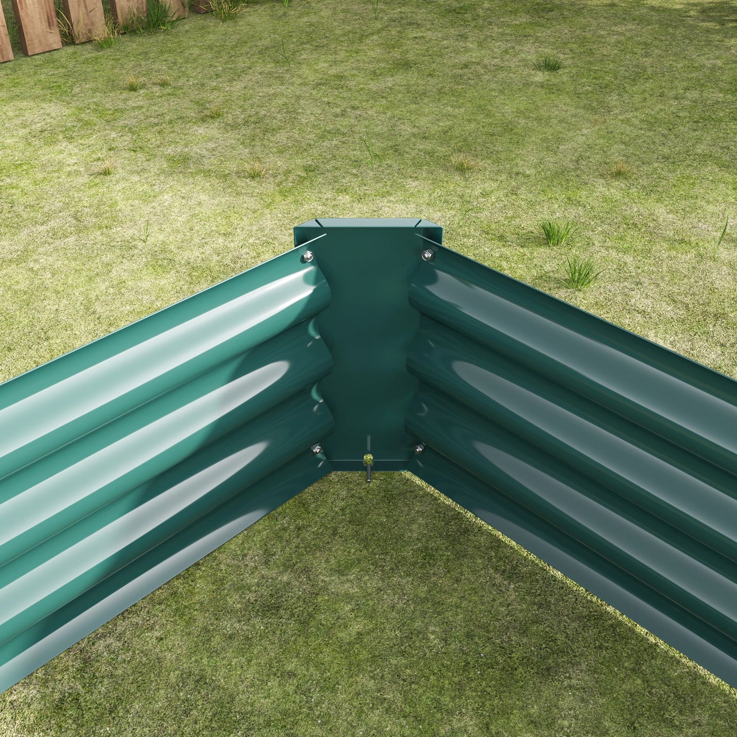 Metal Raised Garden Bed, 12 In. High, 7.6 x 3.7 Ft.