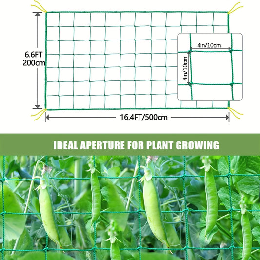 Heavy-Duty Vegetable Garden Trellis Netting, 4x4 Inch Spacing