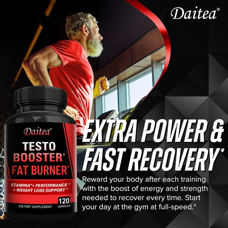 Natural Endurance and Strength Supplement for Men, Energy and Vitality, Fast Recovery, Non-GMO, Gluten-Free