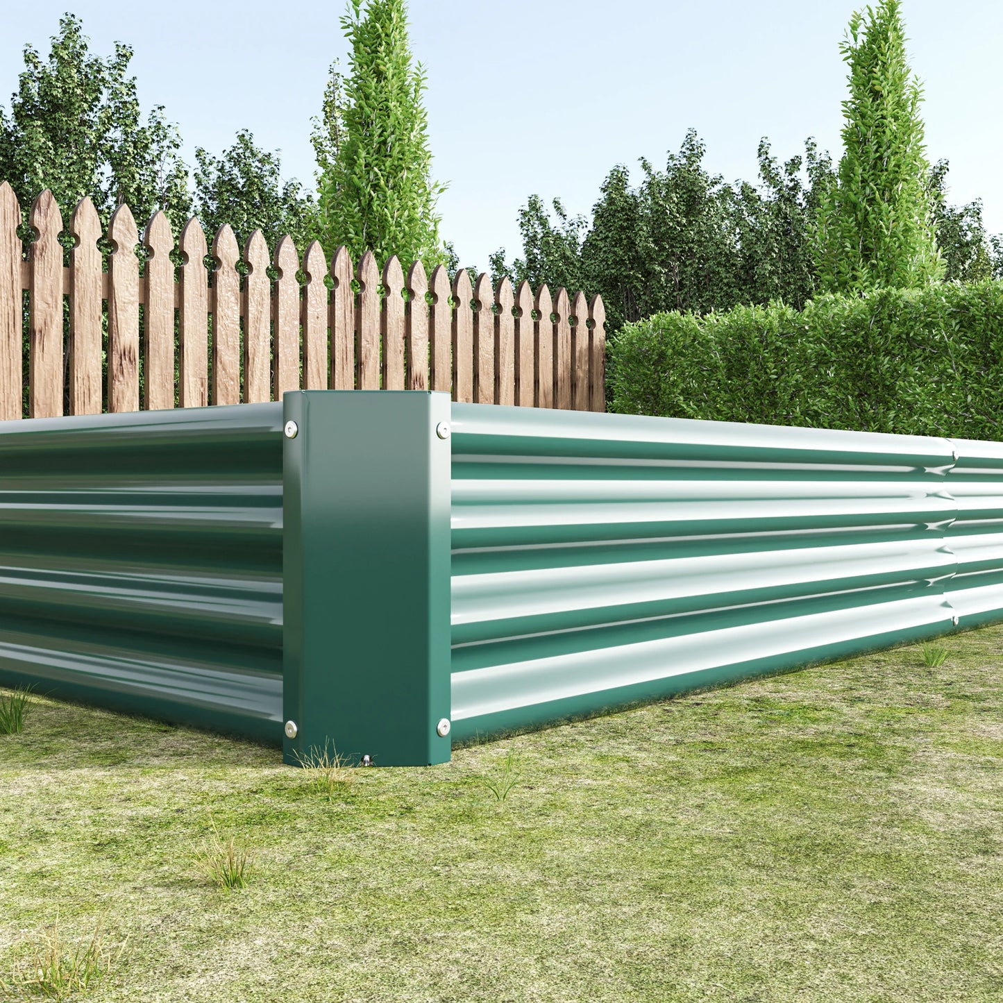 Metal Raised Garden Bed, 12 In. High, 7.6 x 3.7 Ft.