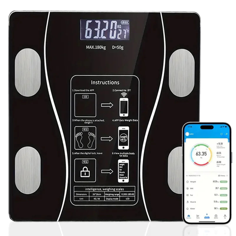 Smart Wireless Bathroom Scale - 396 Lbs. Max