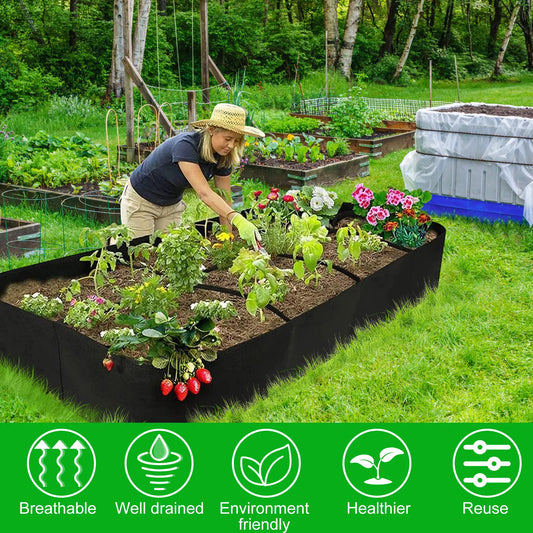 8 Grid Garden Planting Bags, Raised Bed, Portable, Reusable