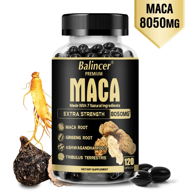 Maca Root, Ginseng Root, Boosts Energy