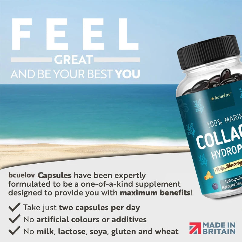 Marine Collagen - With Hyaluronic Acid, Biotin & Blueberry