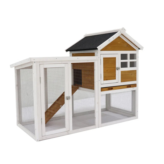 Deluxe Wooden Chicken Coop, Hen House, 4 Seasons