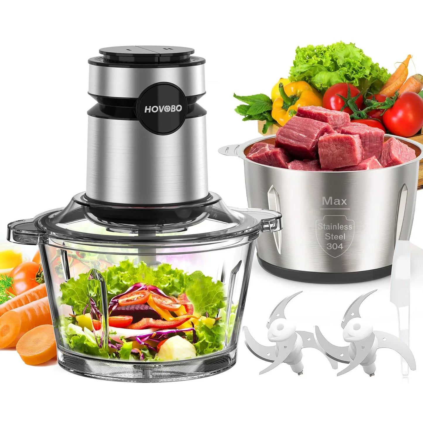 Food Processor & Vegetable Chopper, 500 W