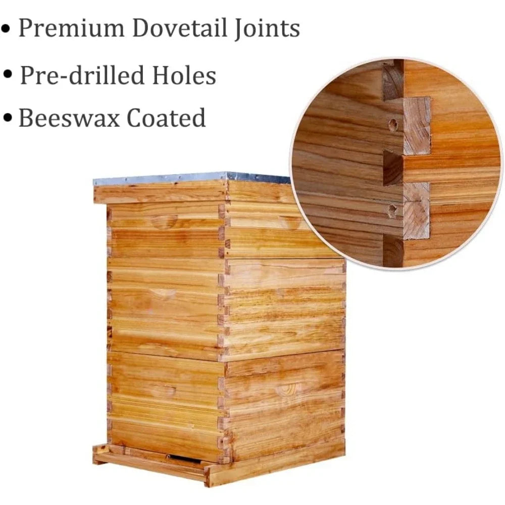 10 Frame Bee Hive, Coated with 100% Beeswax