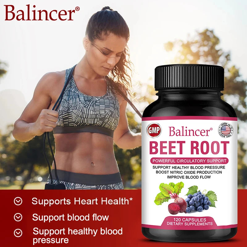 Beetroot Capsules Organic, Blood Pressure Health